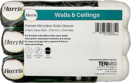 Harris Premier Microfibre Roller Sleeves, Value Packs
